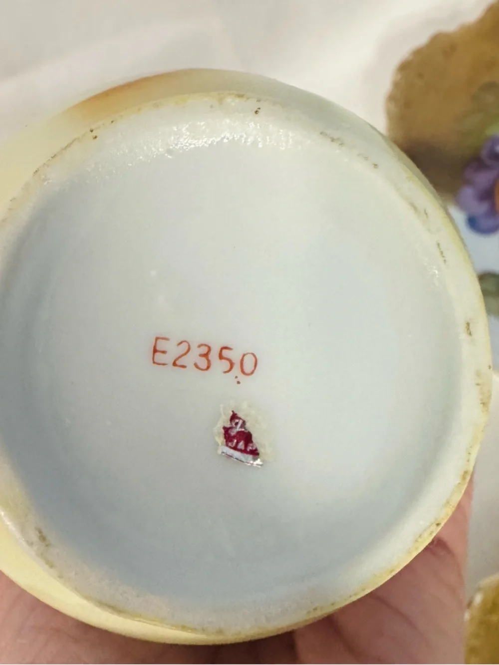 Lefton China Hand Painted Fruit 8pc China Set Japan with Gold Trim E2350